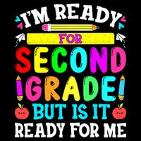 2nd Grade I'm Ready For Second Grade Back To School Short Acrylic Beanie