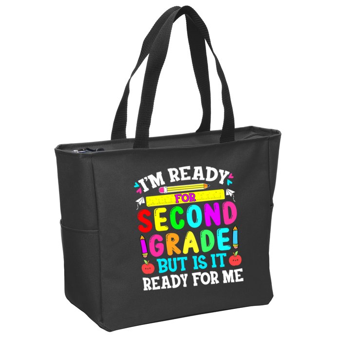 2nd Grade I'm Ready For Second Grade Back To School Zip Tote Bag
