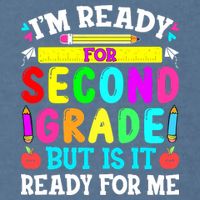 2nd Grade I'm Ready For Second Grade Back To School Garment-Dyed Sweatshirt