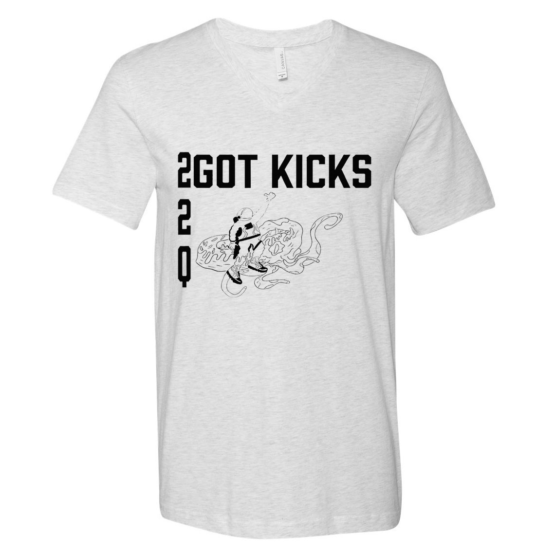 22q Got Kicks Spaceman V-Neck T-Shirt