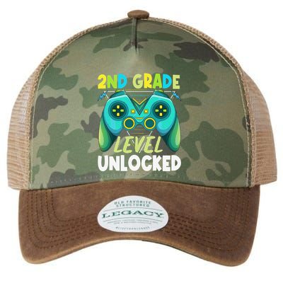 2nd Grade Level Unlocked First Day Back To School Legacy Tie Dye Trucker Hat