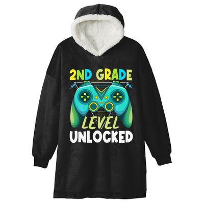 2nd Grade Level Unlocked First Day Back To School Hooded Wearable Blanket