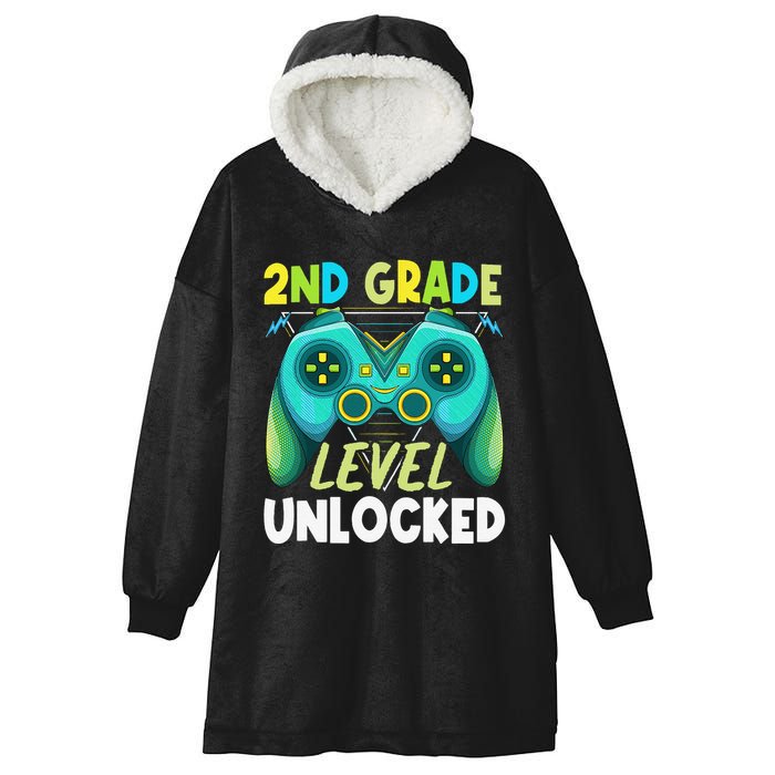 2nd Grade Level Unlocked First Day Back To School Hooded Wearable Blanket