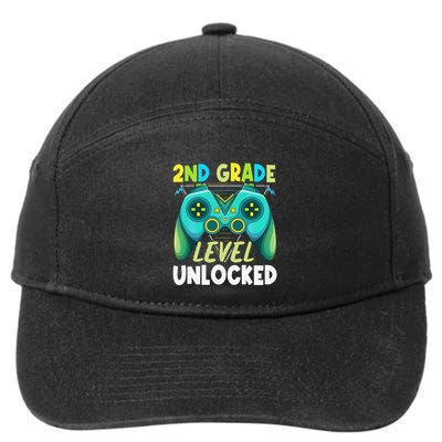 2nd Grade Level Unlocked First Day Back To School 7-Panel Snapback Hat