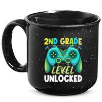 2nd Grade Level Unlocked First Day Back To School 15oz Campfire Ceramic Mug