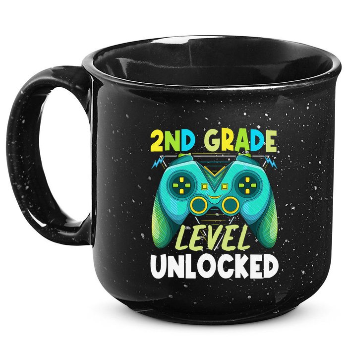 2nd Grade Level Unlocked First Day Back To School 15oz Campfire Ceramic Mug