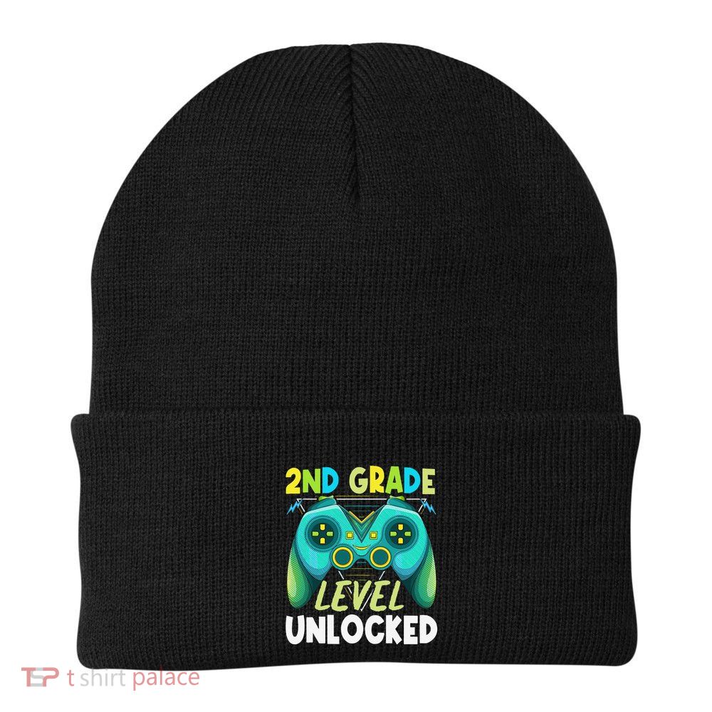 2nd Grade Level Unlocked First Day Back To School Beanie
