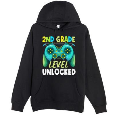 2nd Grade Level Unlocked First Day Back To School Premium Pullover Hoodie