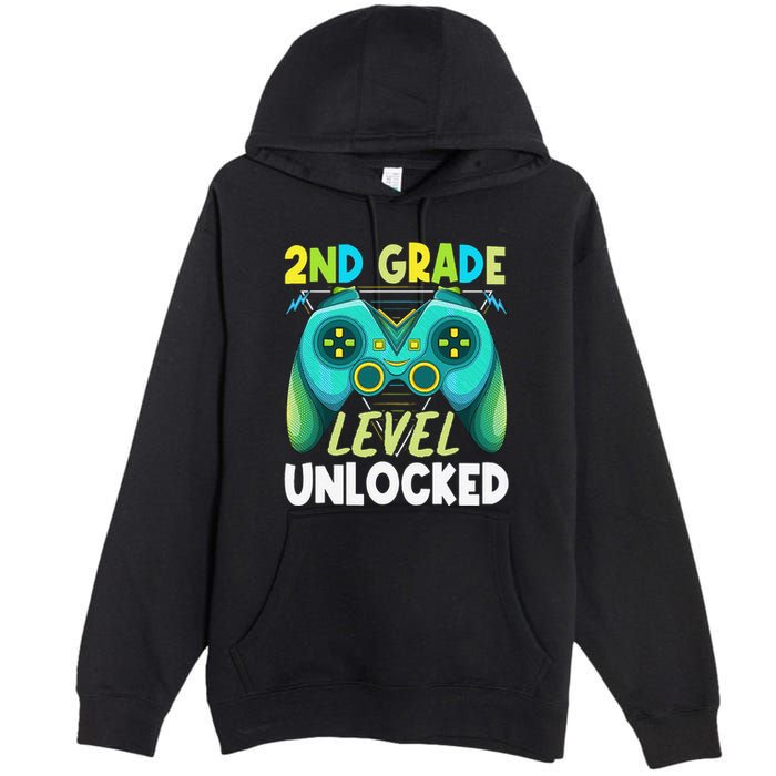 2nd Grade Level Unlocked First Day Back To School Premium Pullover Hoodie