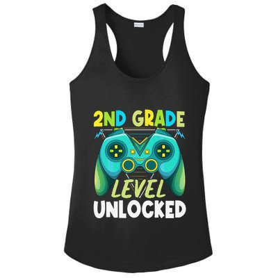 2nd Grade Level Unlocked First Day Back To School Ladies PosiCharge Competitor Racerback Tank