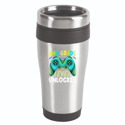 2nd Grade Level Unlocked First Day Back To School 16oz Travel Tumbler
