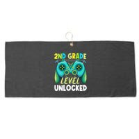 2nd Grade Level Unlocked First Day Back To School Large Microfiber Waffle Golf Towel