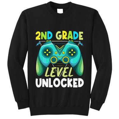 2nd Grade Level Unlocked First Day Back To School Tall Sweatshirt