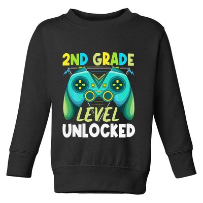 2nd Grade Level Unlocked First Day Back To School Toddler Sweatshirt