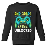 2nd Grade Level Unlocked First Day Back To School Toddler Sweatshirt