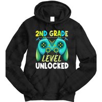 2nd Grade Level Unlocked First Day Back To School Tie Dye Hoodie