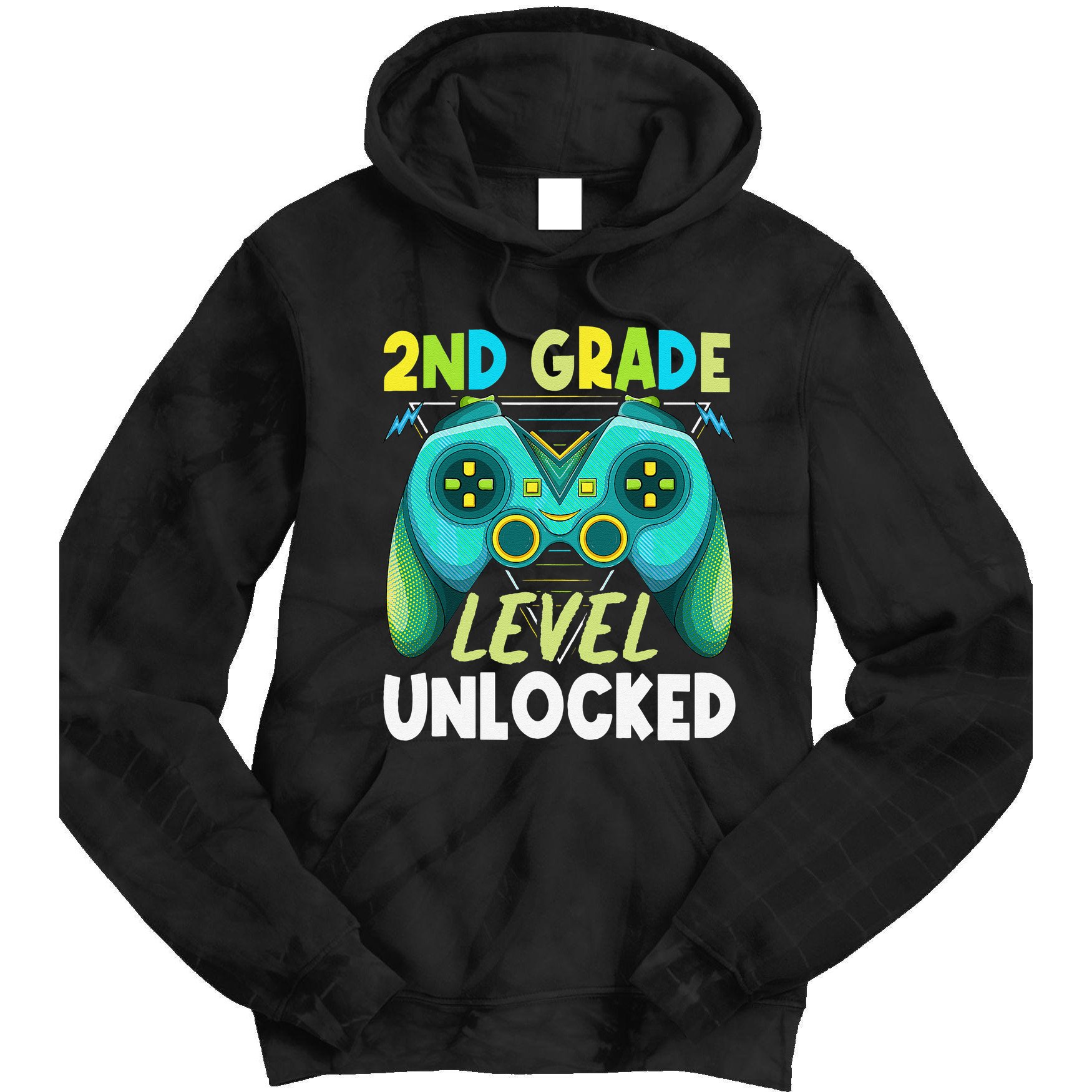 2nd Grade Level Unlocked First Day Back To School Tie Dye Hoodie