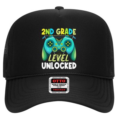2nd Grade Level Unlocked First Day Back To School Trucker Hat