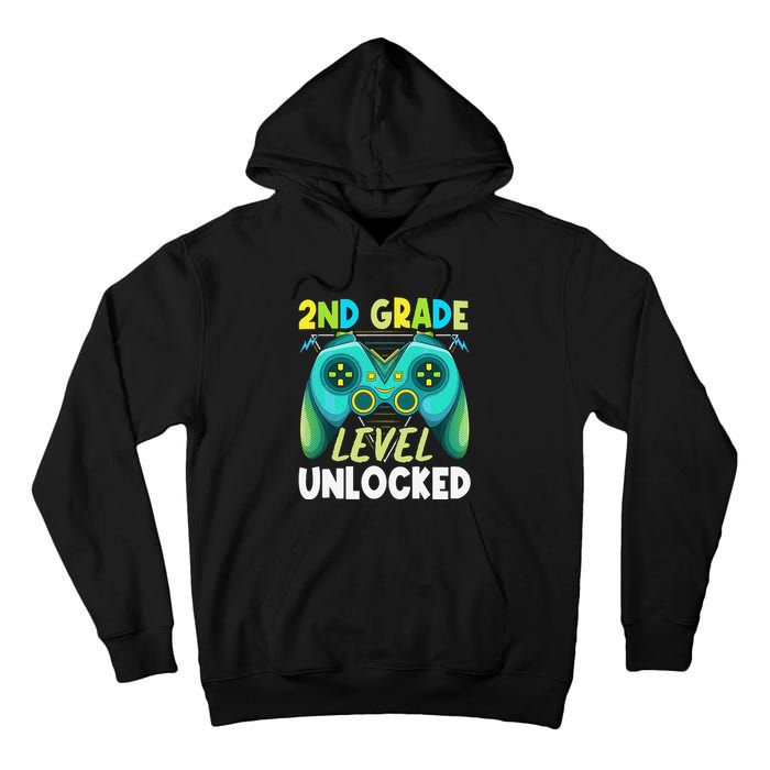2nd Grade Level Unlocked First Day Back To School Tall Hoodie