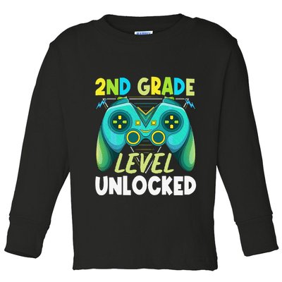 2nd Grade Level Unlocked First Day Back To School Toddler Long Sleeve Shirt