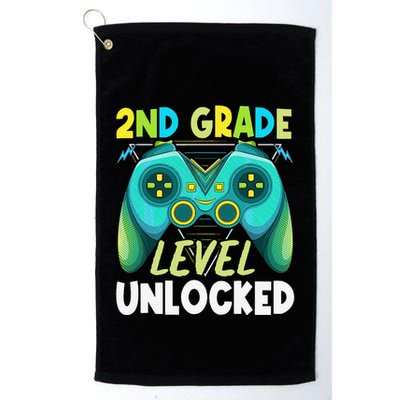 2nd Grade Level Unlocked First Day Back To School Golf Towel