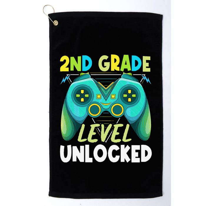 2nd Grade Level Unlocked First Day Back To School Golf Towel