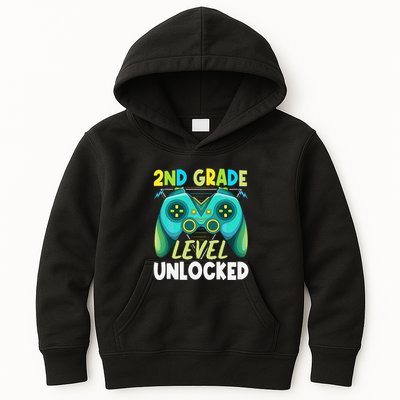 2nd Grade Level Unlocked First Day Back To School Kids Hoodie
