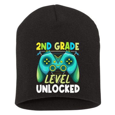 2nd Grade Level Unlocked First Day Back To School Short Acrylic Beanie
