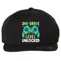2nd Grade Level Unlocked First Day Back To School Wool Snapback Cap