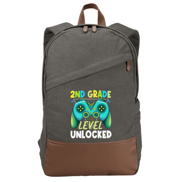 2nd Grade Level Unlocked First Day Back To School Cotton Canvas Backpack