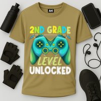 2nd Grade Level Unlocked First Day Back To School Performance Shirt