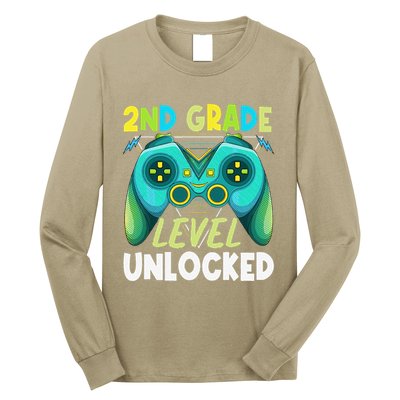 2nd Grade Level Unlocked First Day Back To School Long Sleeve Shirt