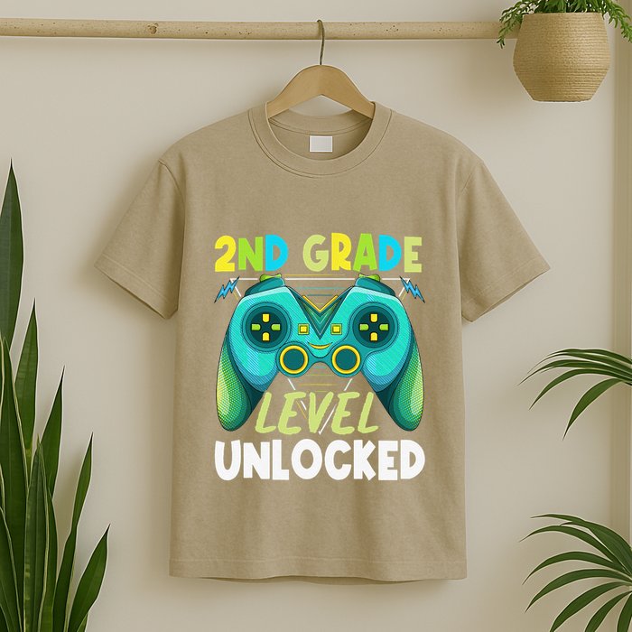 2nd Grade Level Unlocked First Day Back To School T-Shirt