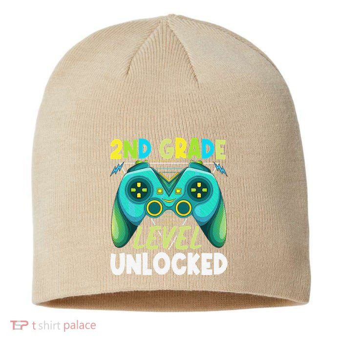 2nd Grade Level Unlocked First Day Back To School Sustainable Beanie