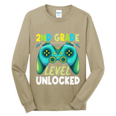 2nd Grade Level Unlocked First Day Back To School Tall Long Sleeve T-Shirt