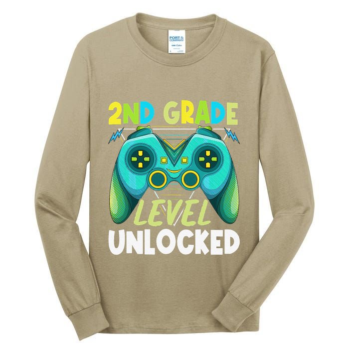 2nd Grade Level Unlocked First Day Back To School Tall Long Sleeve T-Shirt