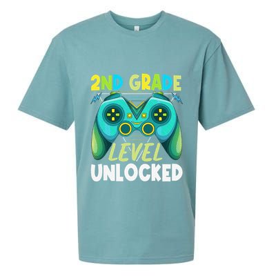 2nd Grade Level Unlocked First Day Back To School Sueded Cloud Jersey T-Shirt