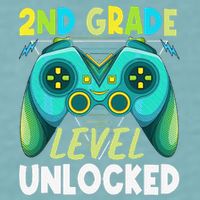 2nd Grade Level Unlocked First Day Back To School Sueded Cloud Jersey T-Shirt