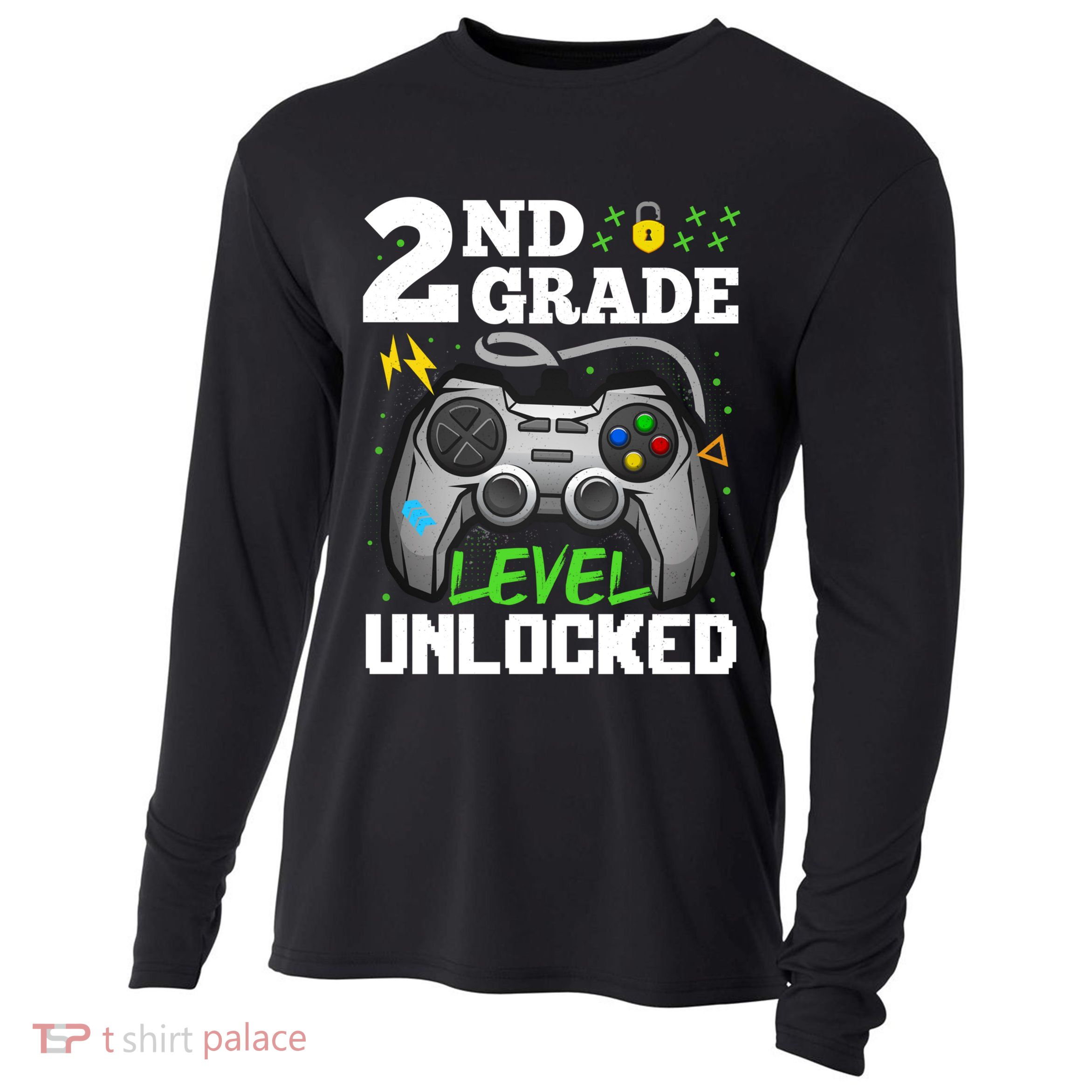 2Nd Grade Level Unlocked Video Game Team Second Grade Gift Cooling Performance Long Sleeve Crew