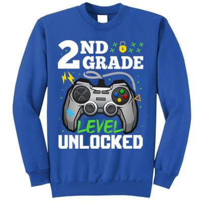 2Nd Grade Level Unlocked Video Game Team Second Grade Gift Sweatshirt