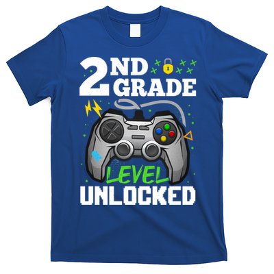 2Nd Grade Level Unlocked Video Game Team Second Grade Gift T-Shirt