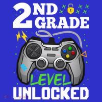 2Nd Grade Level Unlocked Video Game Team Second Grade Gift T-Shirt