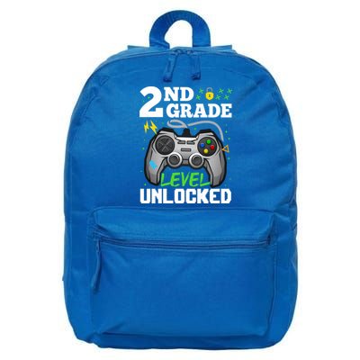 2Nd Grade Level Unlocked Video Game Team Second Grade Gift 16 in Basic Backpack