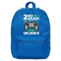 2Nd Grade Level Unlocked Video Game Team Second Grade Gift 16 in Basic Backpack