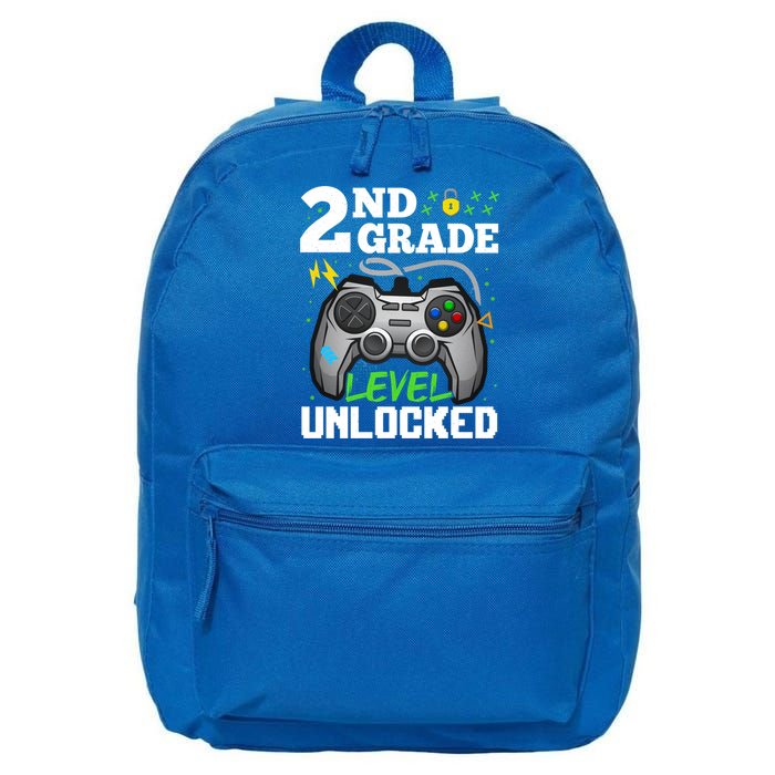 2Nd Grade Level Unlocked Video Game Team Second Grade Gift 16 in Basic Backpack