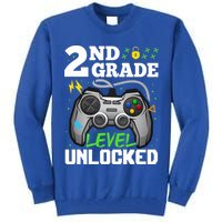 2Nd Grade Level Unlocked Video Game Team Second Grade Gift Tall Sweatshirt