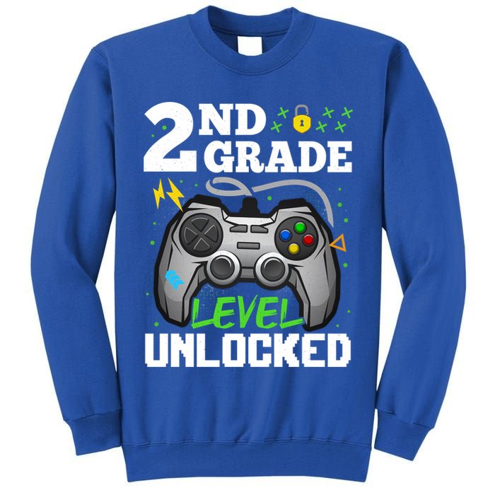 2Nd Grade Level Unlocked Video Game Team Second Grade Gift Tall Sweatshirt