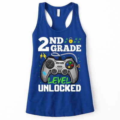 2Nd Grade Level Unlocked Video Game Team Second Grade Gift Womens Tank Top