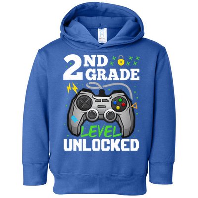 2Nd Grade Level Unlocked Video Game Team Second Grade Gift Toddler Hoodie