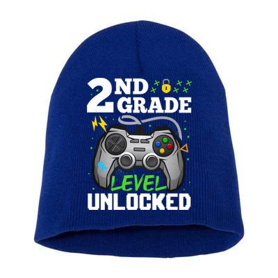 2Nd Grade Level Unlocked Video Game Team Second Grade Gift Short Acrylic Beanie